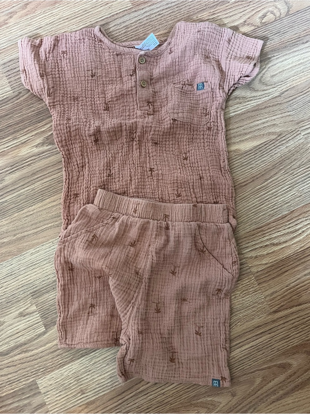 Mauve Textured Baby Two-Piece Set